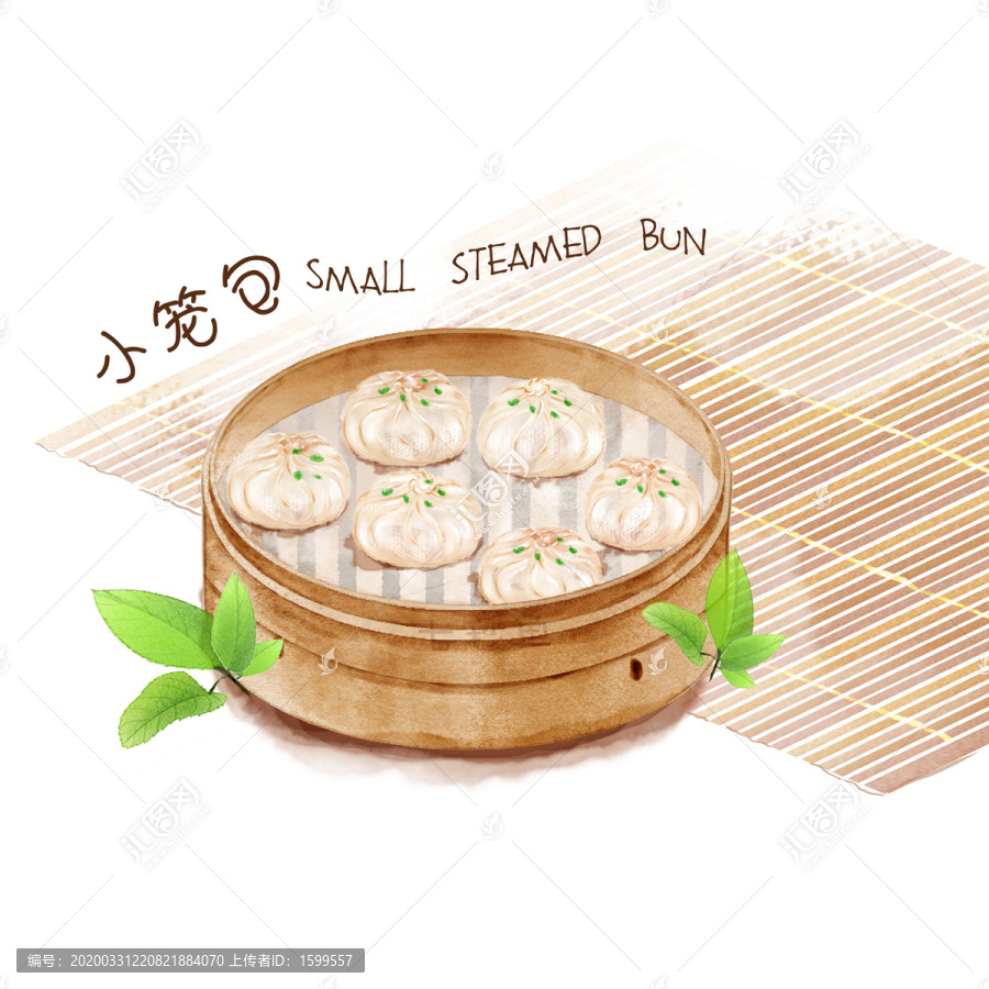 手繪美食小籠包