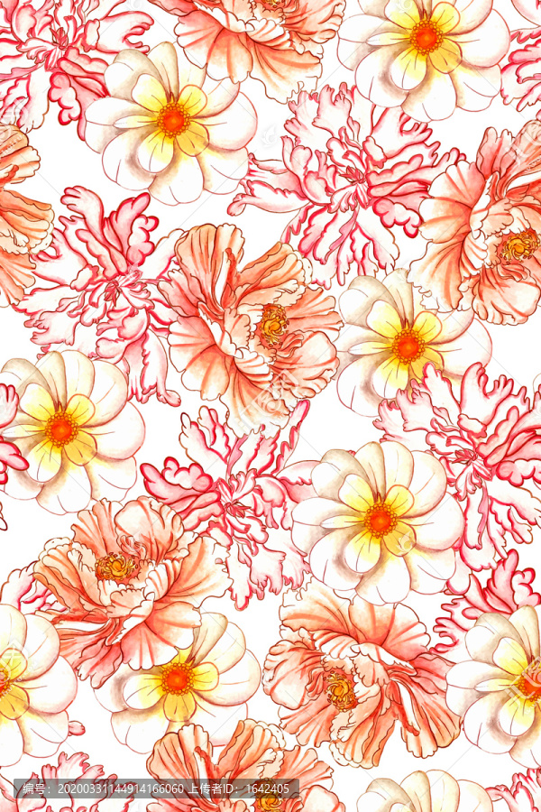 花卉女裝花型背景圖案