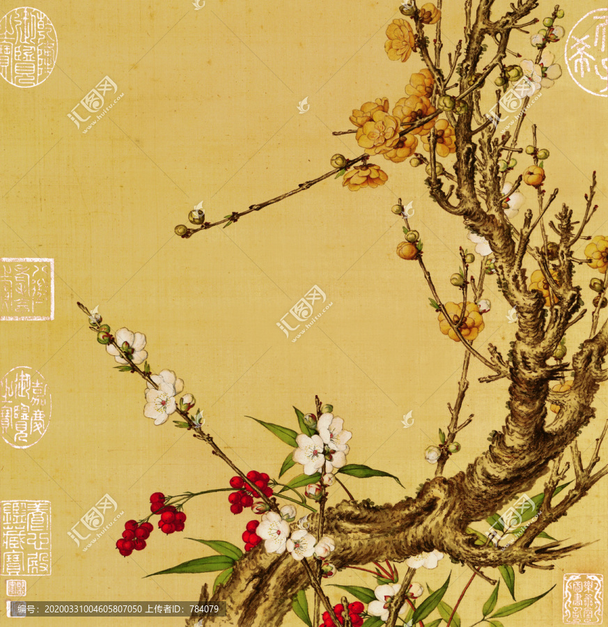 郎世寧花鳥圖