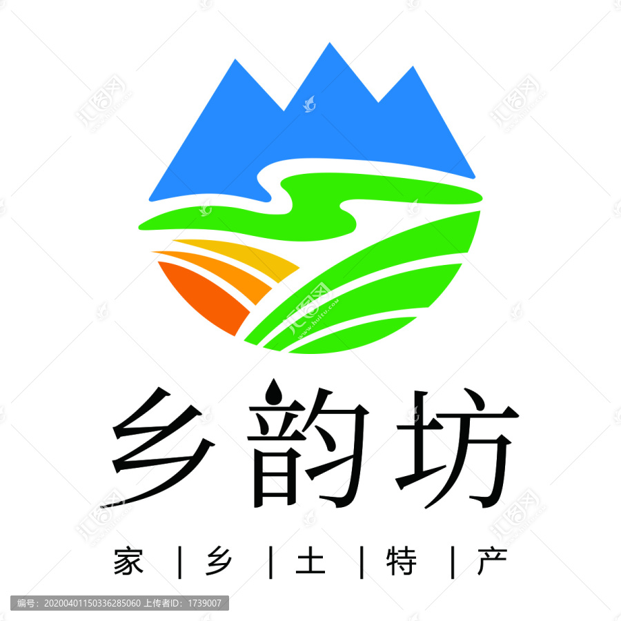 鄉(xiāng)韻坊家鄉(xiāng)土特產山水標志設計