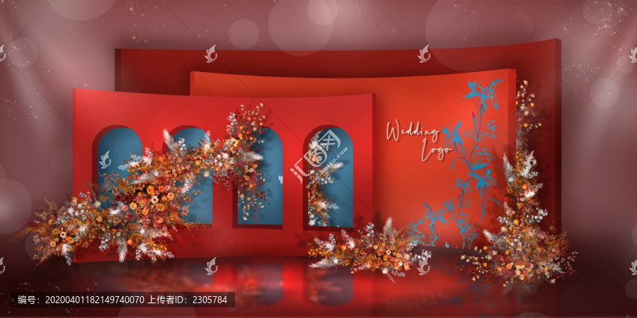 紅藍(lán)撞色開業(yè)發(fā)布簡約泰式婚禮