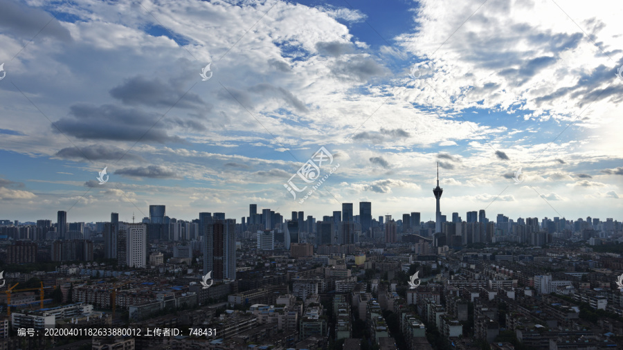 成都城市天际线城市剪影高清