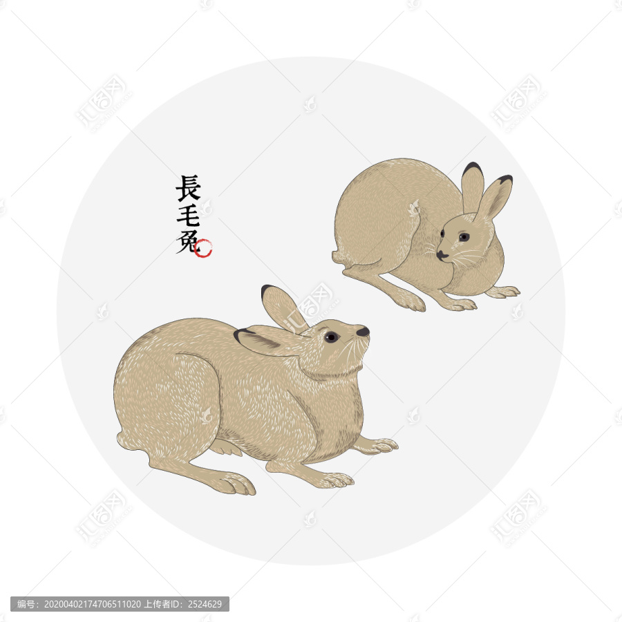 兔子玉兔矢量元素
