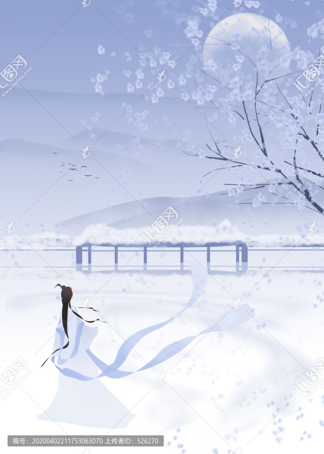古風(fēng)美人插畫