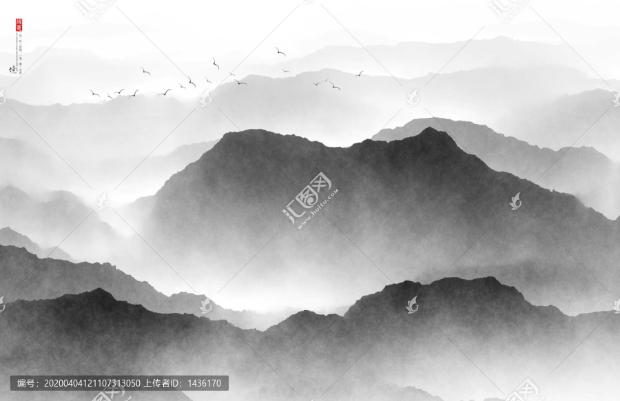 水墨山水圖