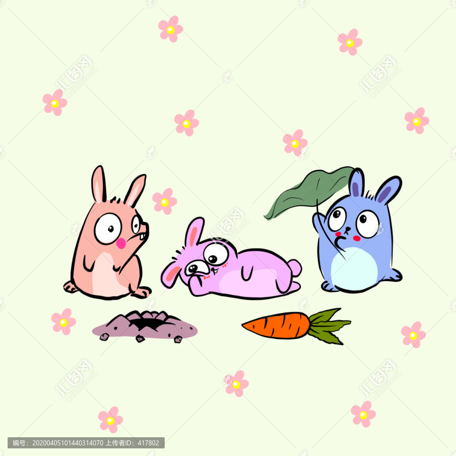 卡通小兔子