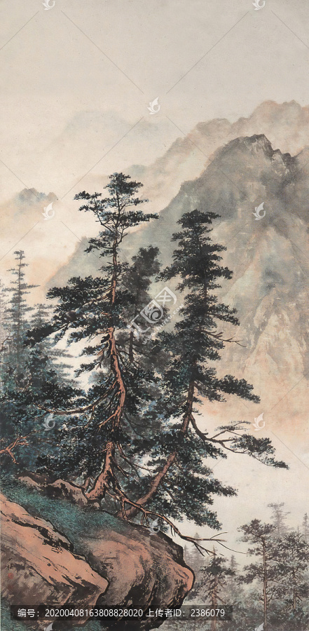 陳少梅叢林遠嶺