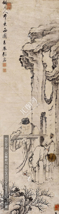 高鳳翰,仙人撫琴圖