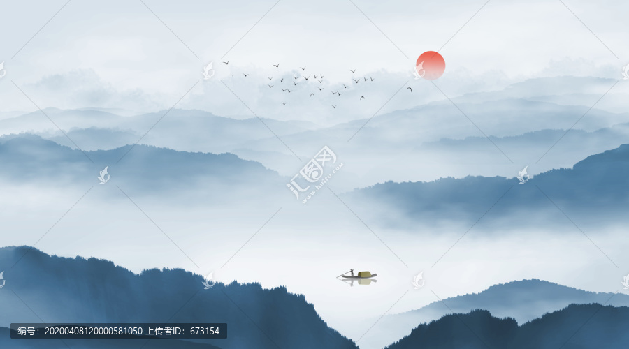 新中式山水畫