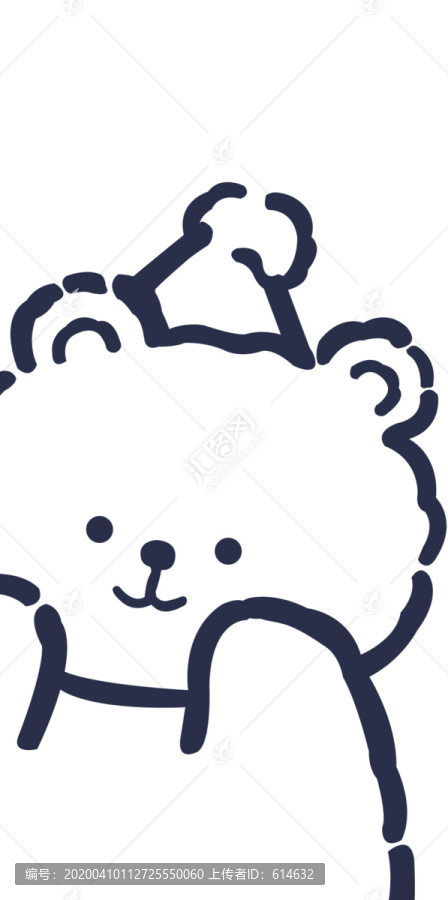 鼠繪帽子可愛(ài)小熊