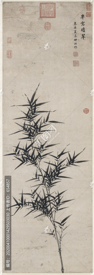 夏昶半窗晴翠圖