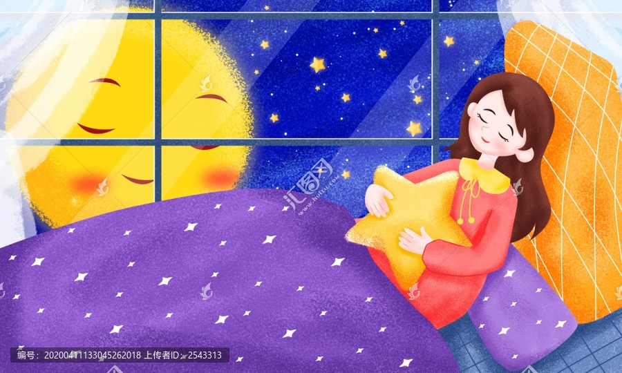世界睡眠日之在家里睡覺(jué)的女孩子