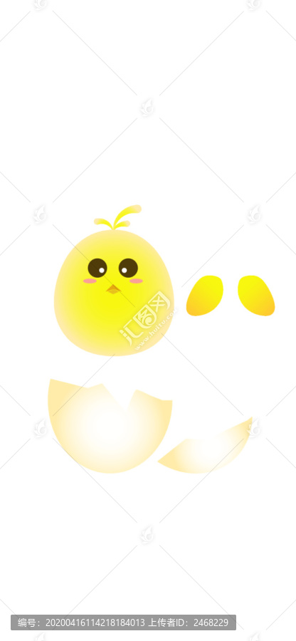 小黃雞卡通圖案