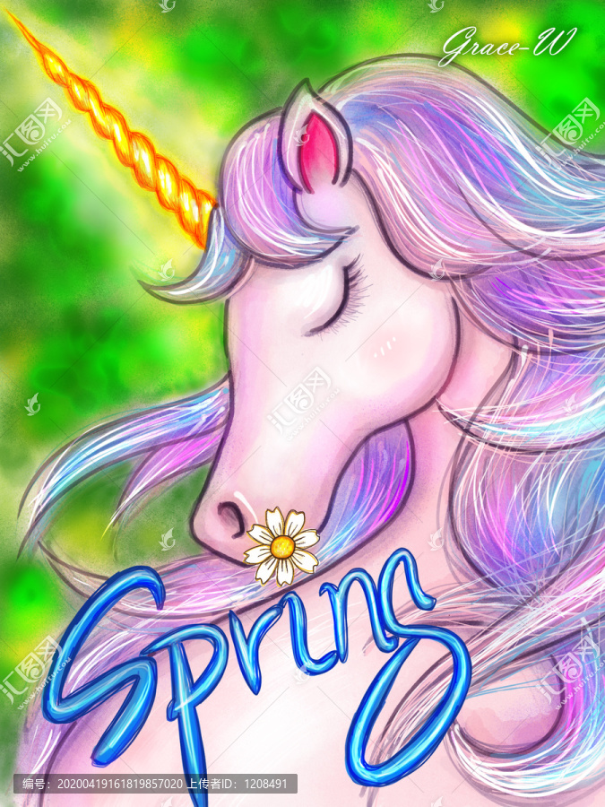 夢幻獨角獸背景