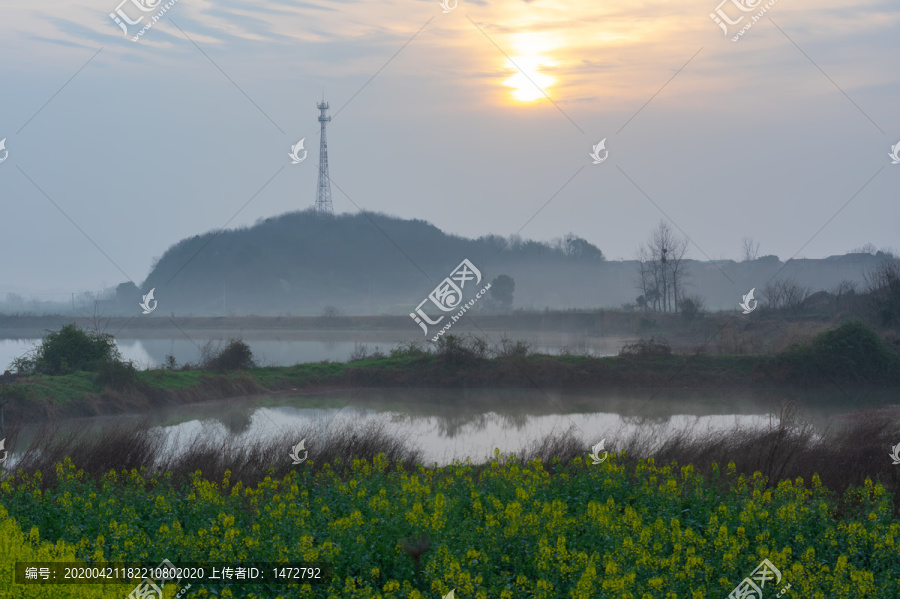 湖北黄石沼山森林公园春季风光