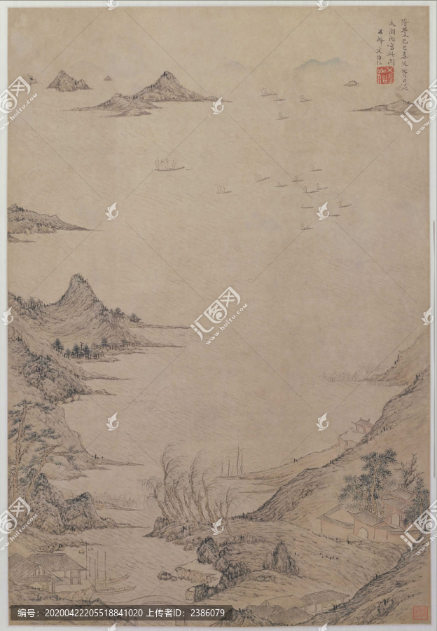 文伯仁泛太湖圖