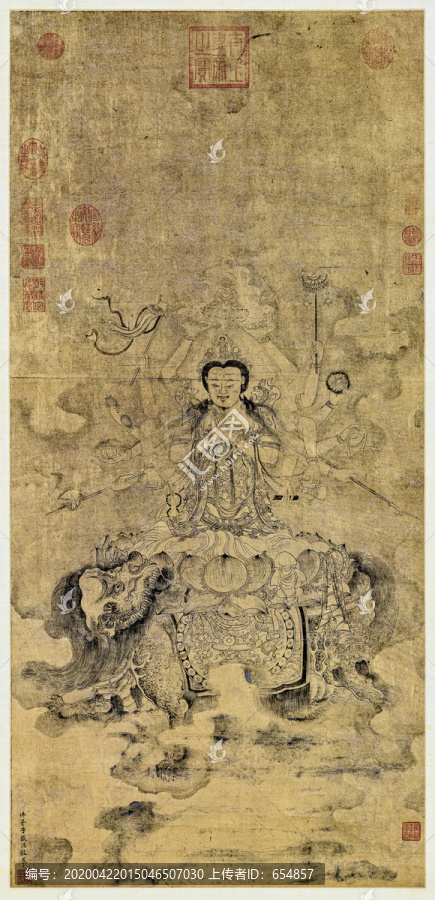 張渥十六臂大士像