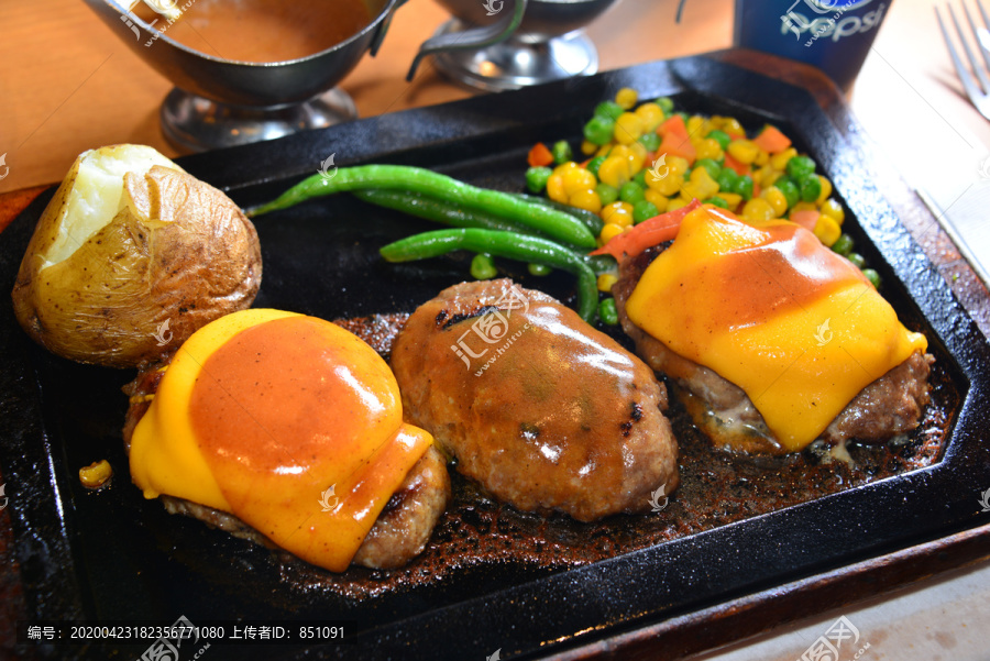 烤肉饼特写