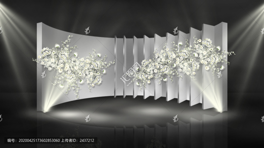 泰式簡(jiǎn)約風(fēng)婚禮背景效果圖