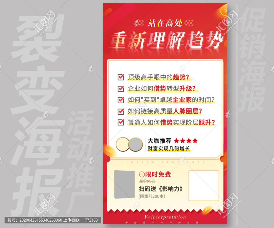理解趨勢裂變海報