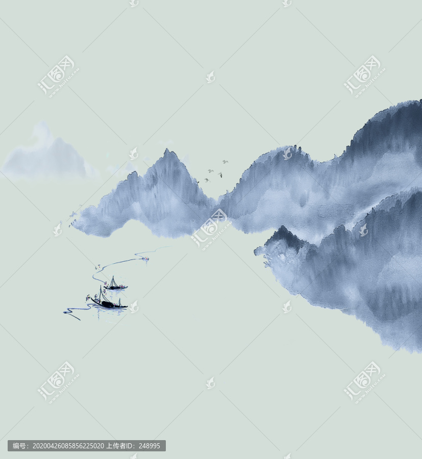水墨新中式背景墻