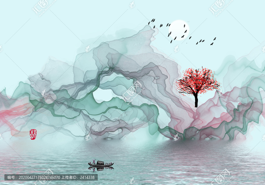 山水抽象畫