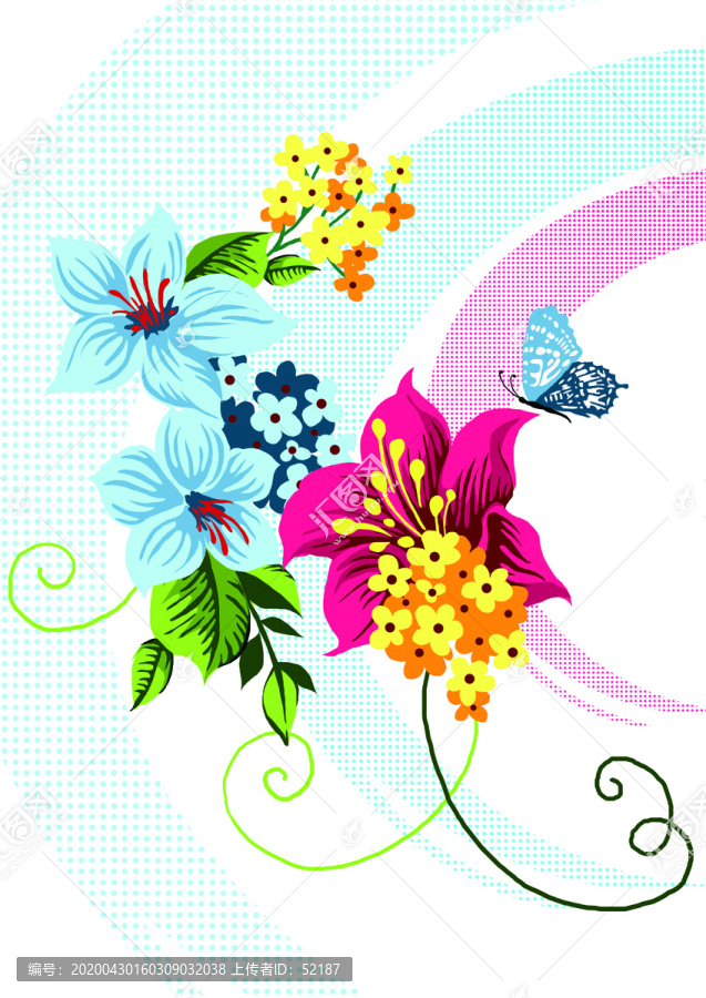 時尚花素材