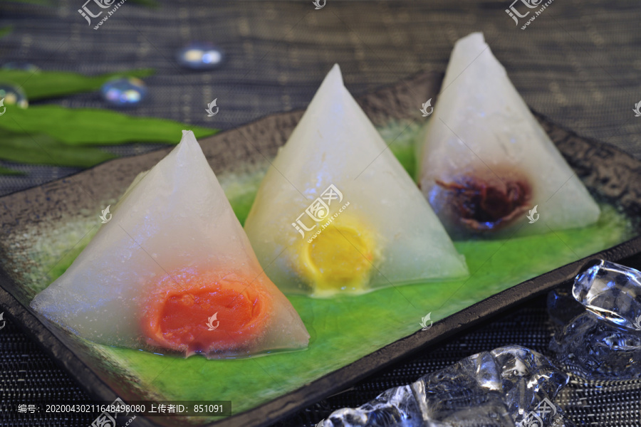 水晶粽的美食写照
