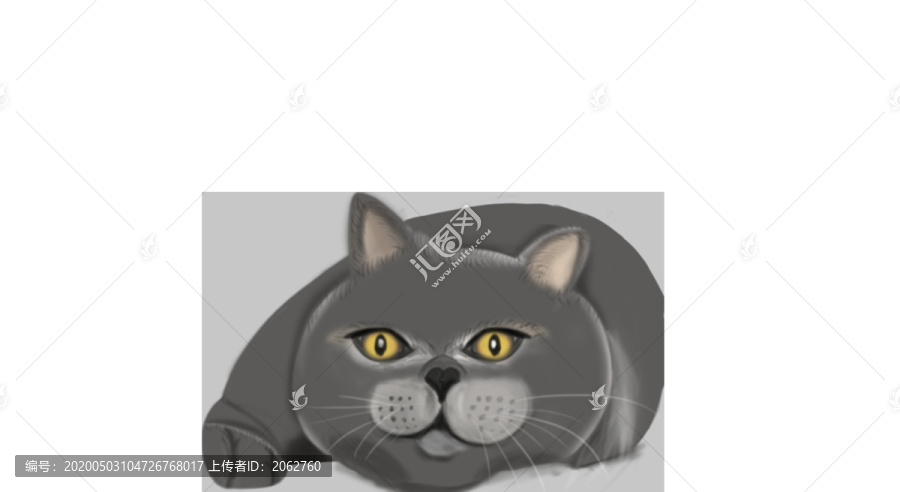 貓慵懶黑色卡通動物