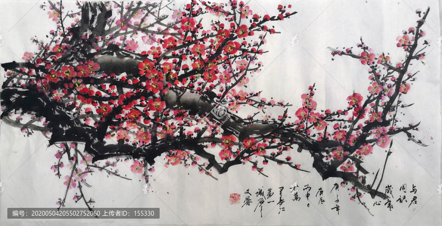國(guó)畫(huà)紅梅