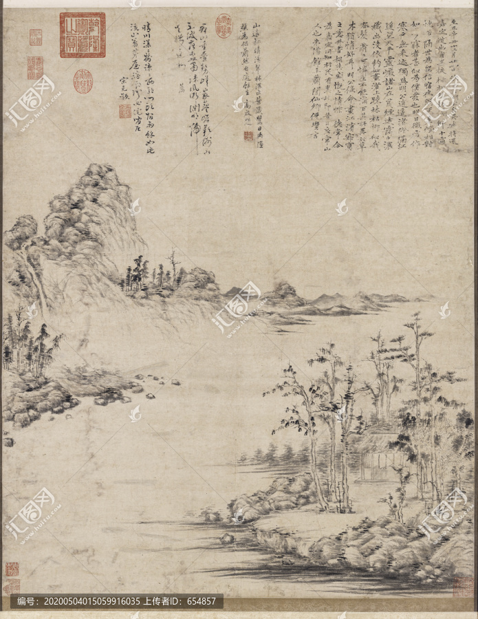 倪瓚平林遠(yuǎn)岫圖
