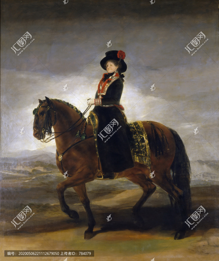 弗朗西斯科·何塞·德·戈雅-卢西恩特斯玛丽亚路易丝女王的马画像