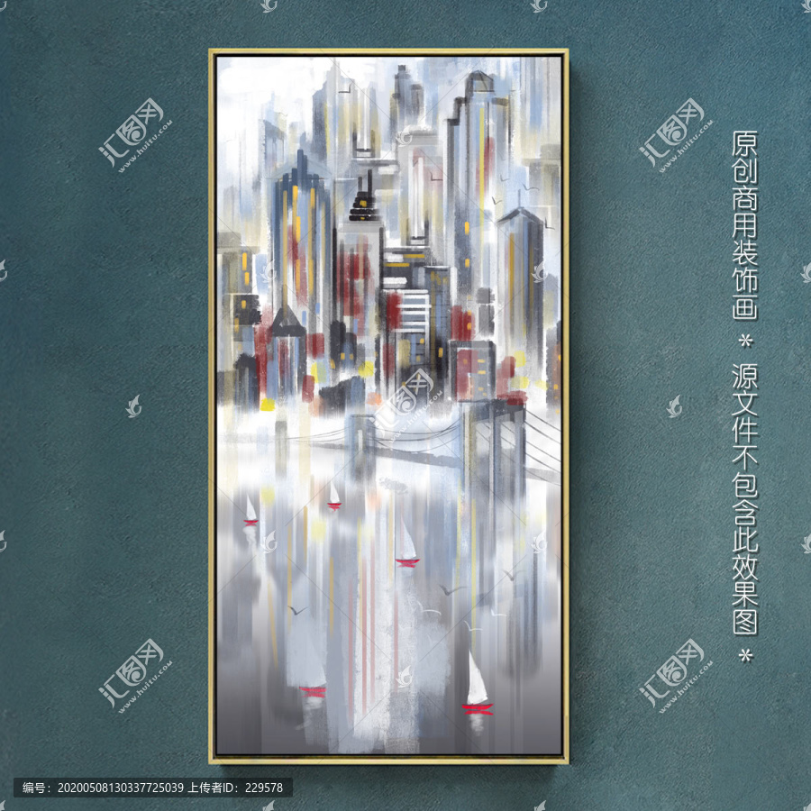 手繪抽象油畫(huà)玄關(guān)背景裝飾畫(huà)