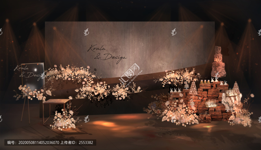 ins工業(yè)風(fēng)撞色婚禮效果圖