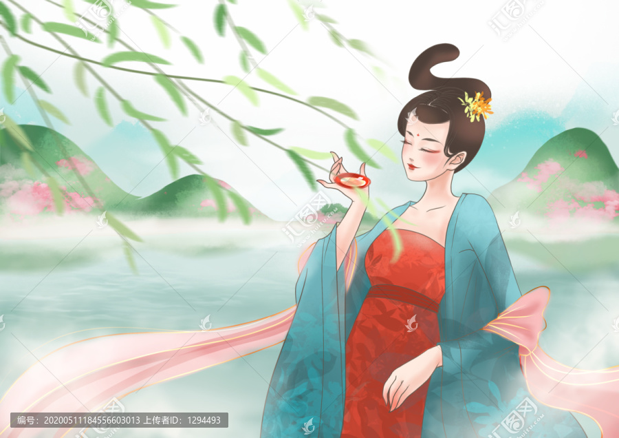 桃紅柳綠一茶中仙