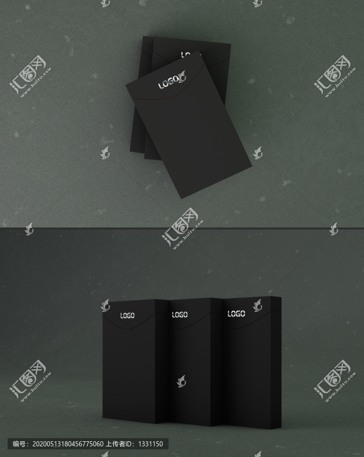 精美包裝盒樣機logo貼圖