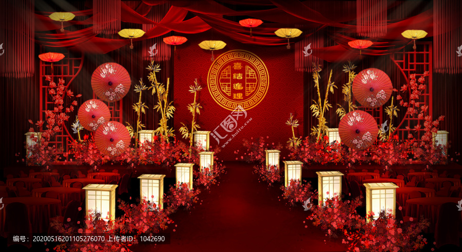 中式婚禮效果圖