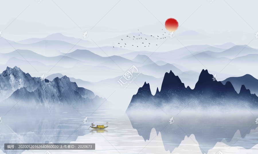 新中式山水畫