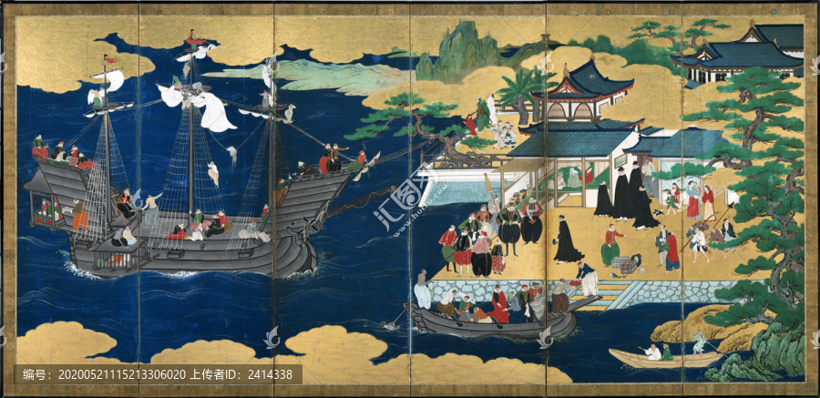 喜多川歌磨屏風(fēng)畫
