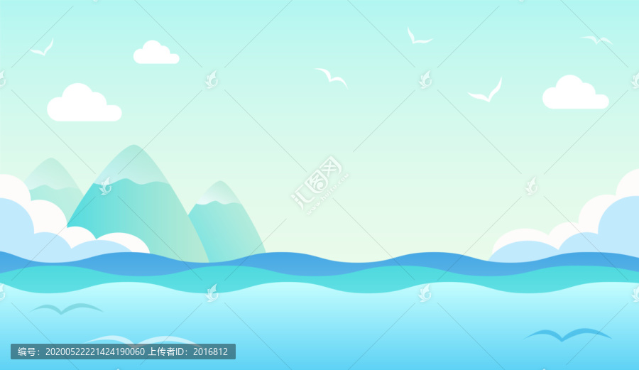 藍(lán)天大海場(chǎng)景