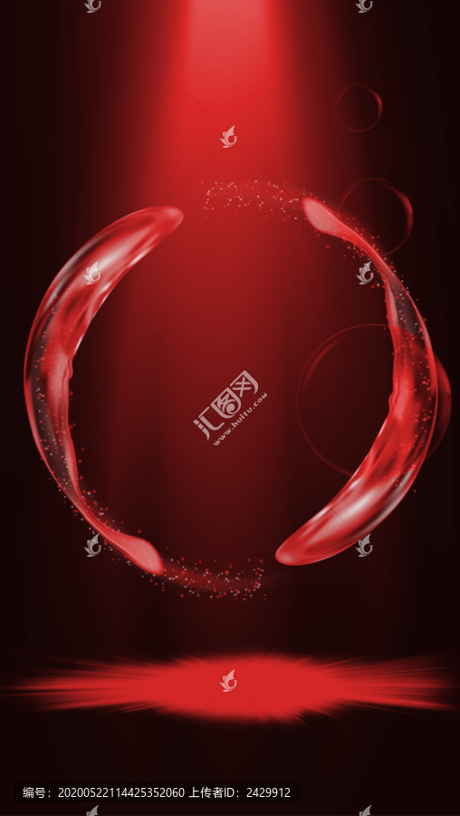 紅色光效產(chǎn)品展示背景