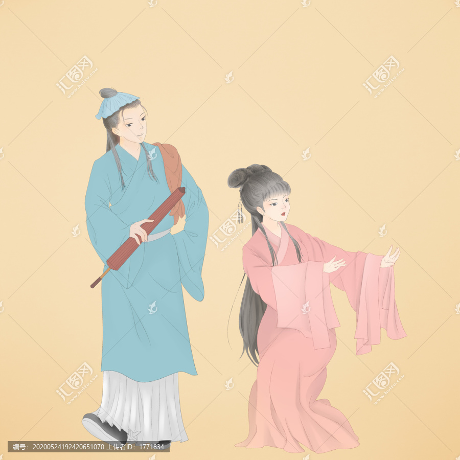 原創(chuàng)插畫(huà)天仙配