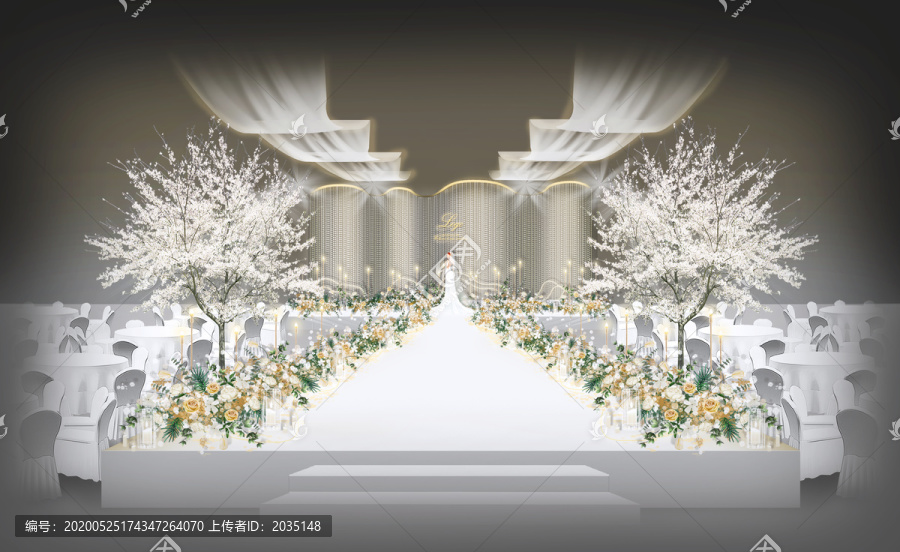 白綠色韓式婚禮