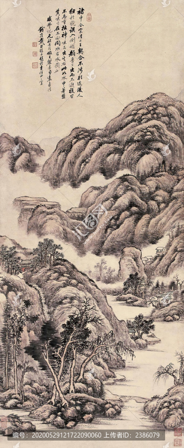 戴熙仿王麓臺山水