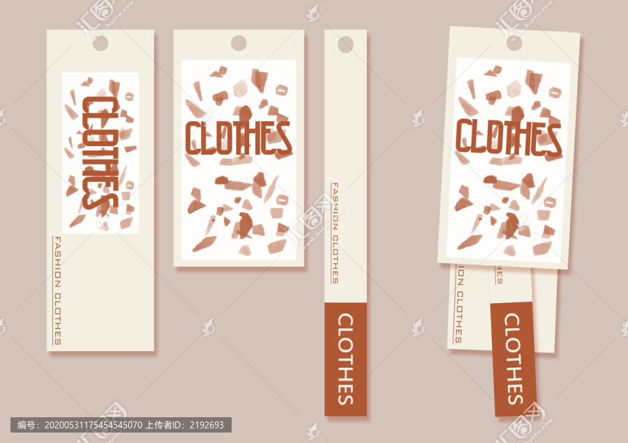 橘色CLOTHERS吊牌psd