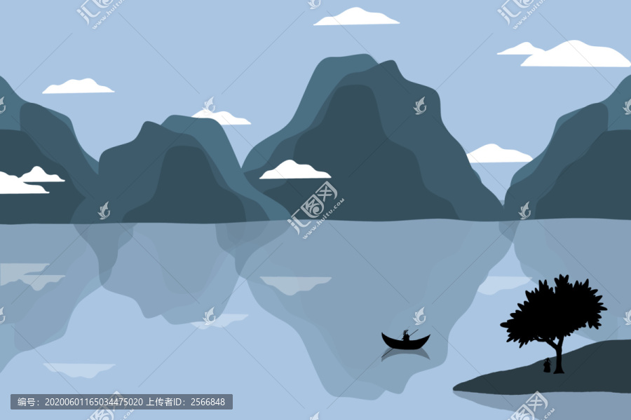 自然風(fēng)光的山河圖背景壁紙