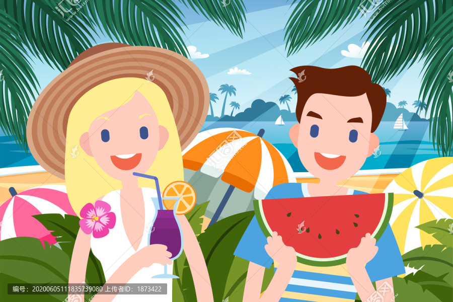 夏日海灘風(fēng)情