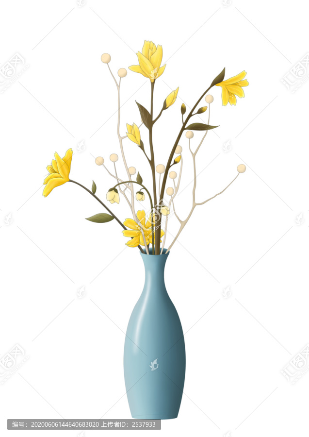 中國(guó)風(fēng)古典插花的花瓶