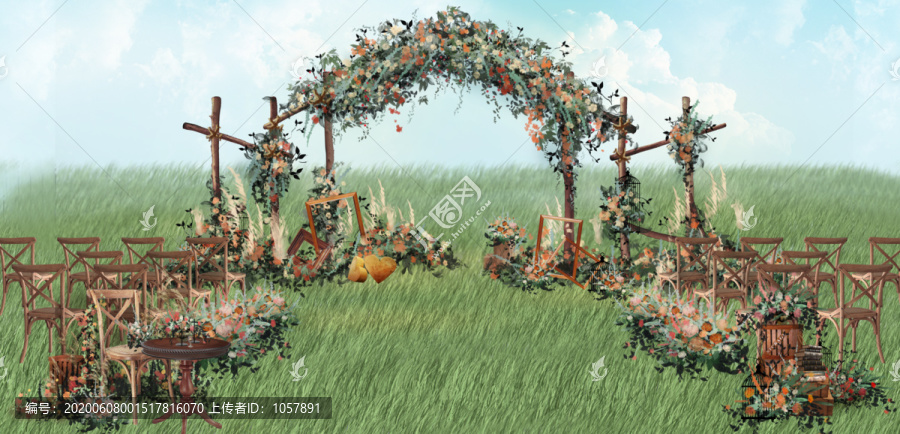 草坪婚禮秋意婚禮戶(hù)外婚禮主舞臺(tái)