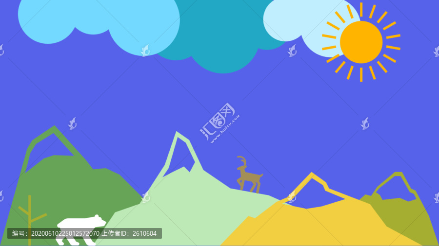 卡通動物背景